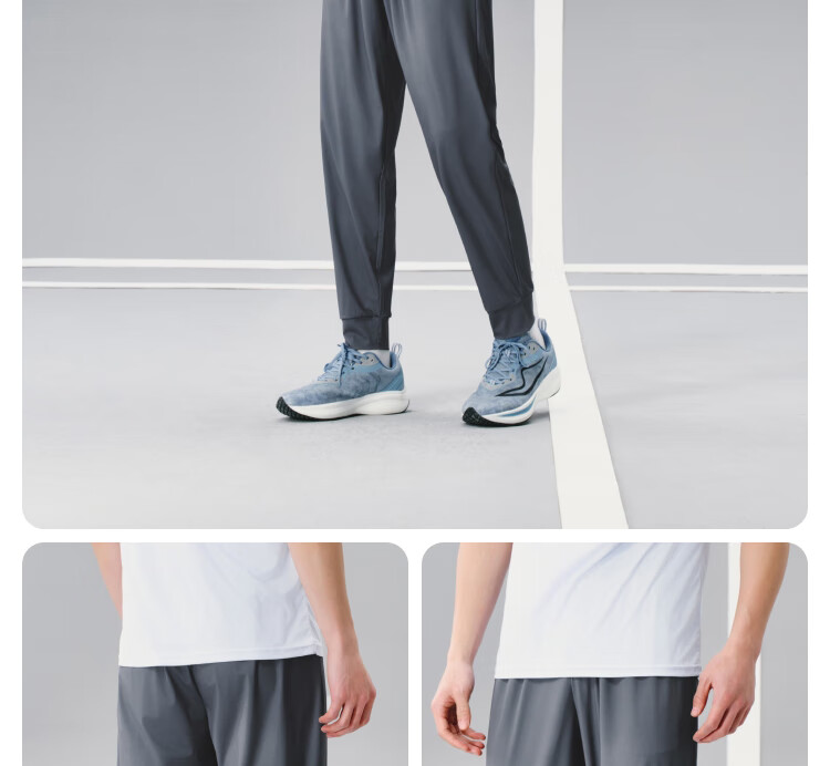 JD Original Men's Quick-Dry Sports Pants, Casual Trousers, Spring And Summer Men's Running Fitness Breathable Sweatpants, Training Pants for Men, Rhinoceros Gray, XL 35