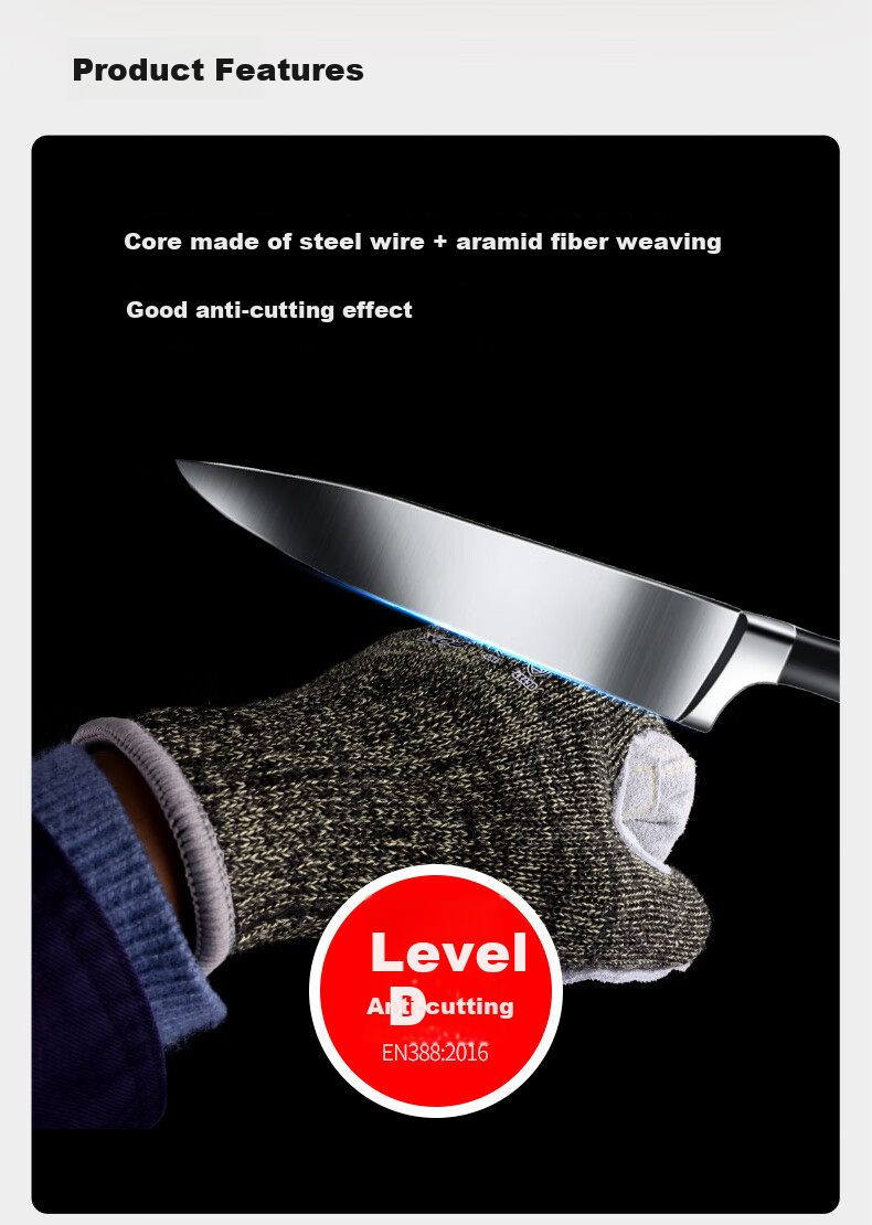 NXG Level 5 Cut-Resistant Gloves, Cowhide Cactus Rose Durian Gardening Anti-Puncture, Woodworking Anti-Cutting Anti-Wounding X08 2
