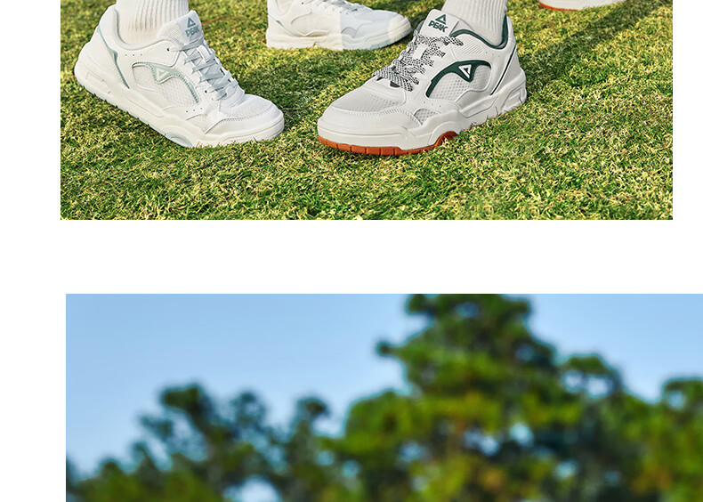 PEAK Taiji White Sneakers for Men, Summer Wear-Resistant Height-Increasing Mesh Shoes, Soft-Soled Running Sports Casual Shoes DB520117 18