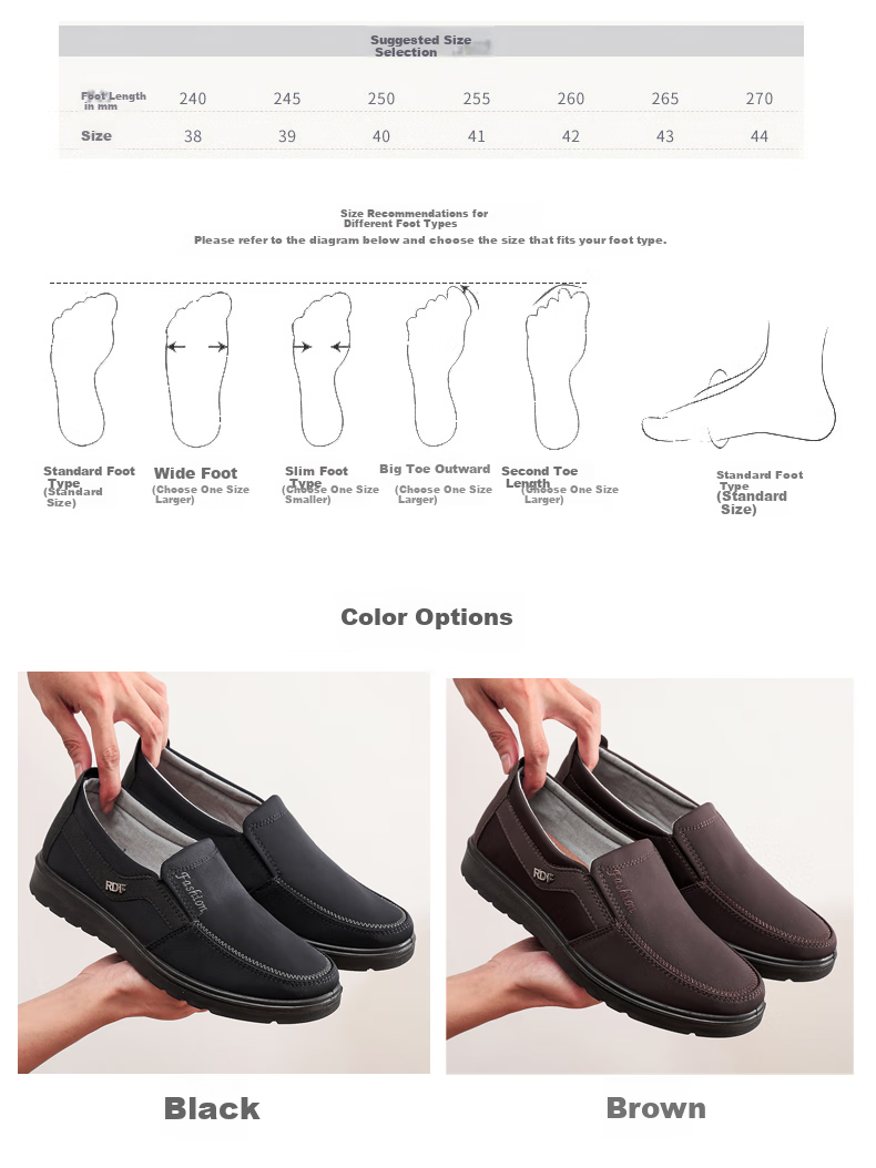 Ankang Old Beijing Cloth Shoes for Men, Breathable Waterproof Dad Shoes, Soft-Soled AK33623 for Middle-Aged And Elderly, Coffee Color, Size 47 11