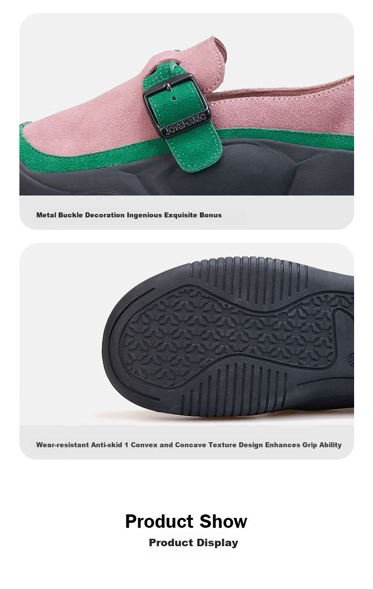 J&M Loafers for Women, Autumn Thick-Soled Slip-On Lazy Retro Peas Shoes Casual Flats, Camel Color, Size 40 9