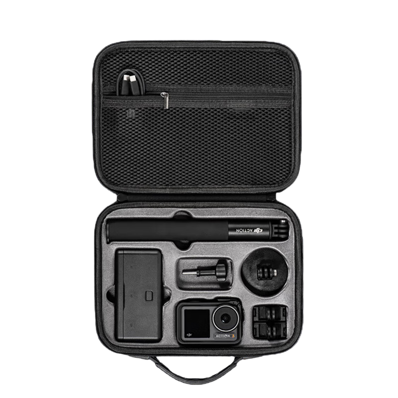 BIAZE Compatible with DJI Action 5 Pro/4/3 Universal Storage Bag, Handbag, Portable Hard Shell, Shockproof, Waterproof, Moisture-Proof Sports Camera Accessory XJ17