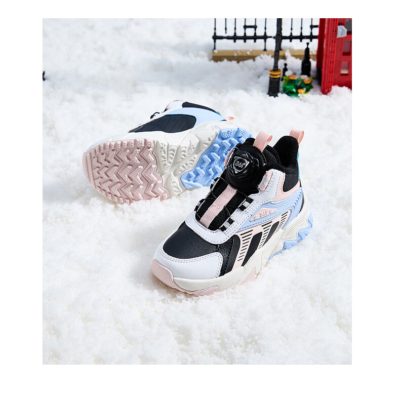 361° Kids Winter Cotton Shoes 24 Size Unisex Toddler Outdoor Warm Fleece Lined Durable Cotton Shoes Purple 30 8