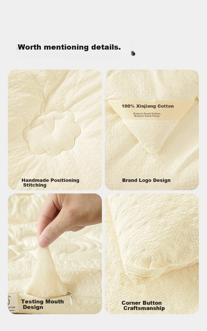 Grace 100% Xinjiang Cotton Quilt, Class A Spring And Autumn Cotton Comforter, Student Dormitory Quilt, 150*200cm, 6 Jin, Cotton Bell White 11