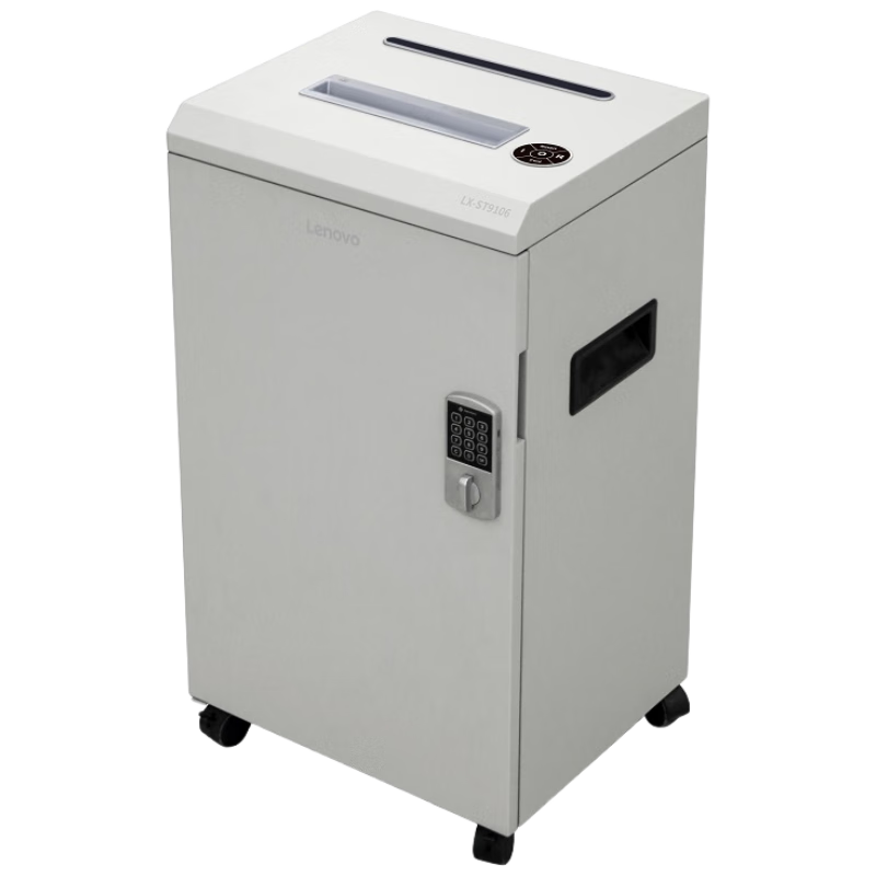 Lenovo LX-ST9106 Paper Shredder, National First-Class Confidentiality Certification, Shreds 6 Sheets Per Pass, Office And Commercial Paper Shredder, 50L Capacity Paper Bin with Continuous Operation for 30 Minutes