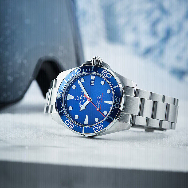 Certina Swiss Watch, Dynamic Energy Series, Big Turtle Diving Sports Mechanical Steel Strap Men's Wristwatch