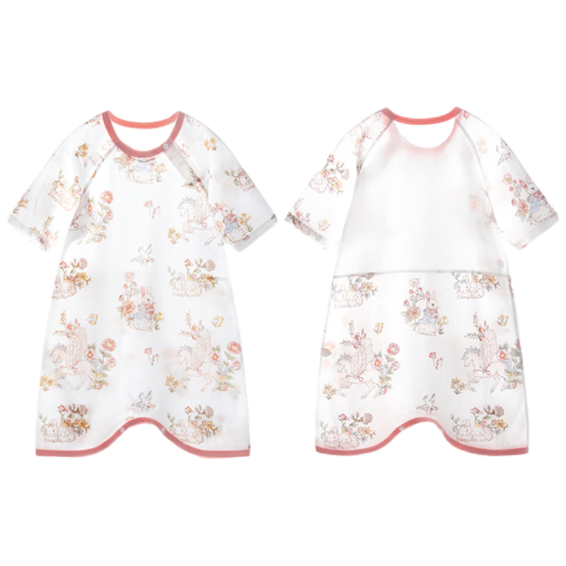 Betis Baby Robe New Back Mesh Breathable Children's Sleeping Bag Summer Cotton Pajamas Baby Nightgown
