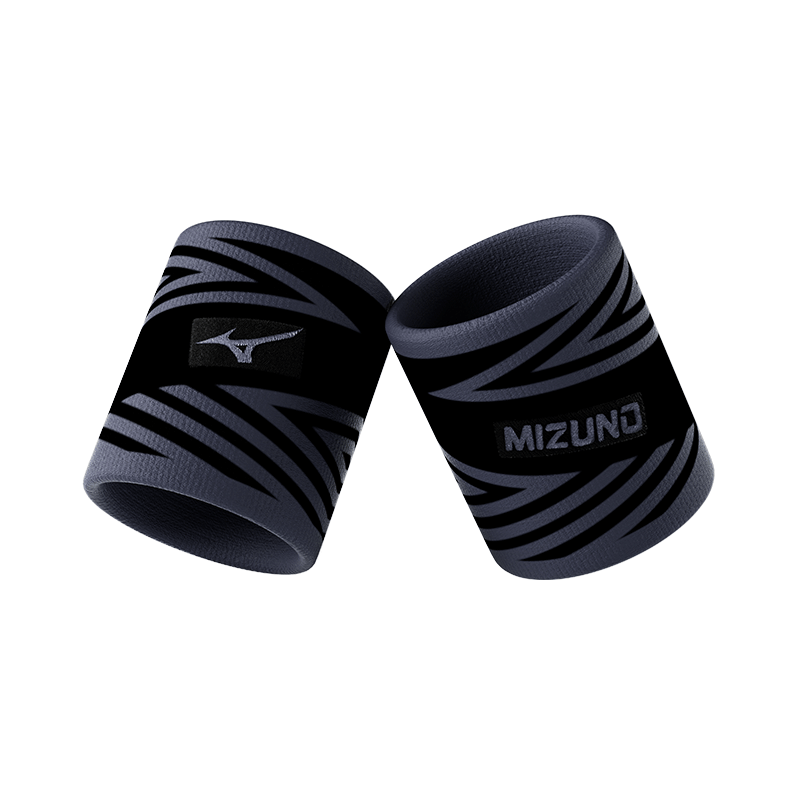 MIZUNO Wrist Support for Tendonitis Basketball Volleyball Badminton Wrist Brace TFCC Fitness Sprain Unisex B570 Black Gray 2 Pieces
