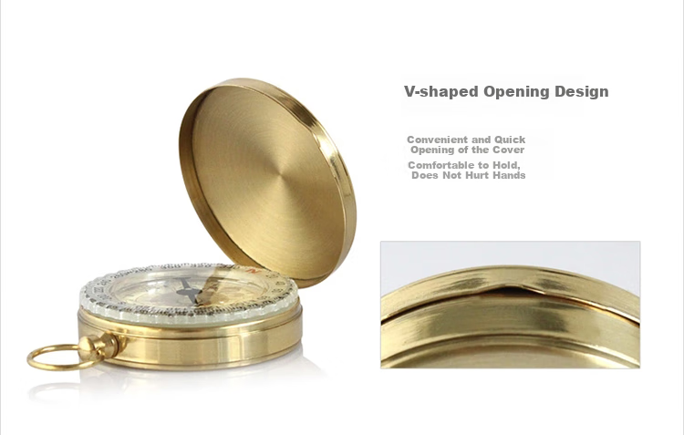 Paulone 77mm Outdoor Multifunctional Metal Compass, Stainless Steel, Chinese And English, for Car And Ship Use, ZNZ77 6