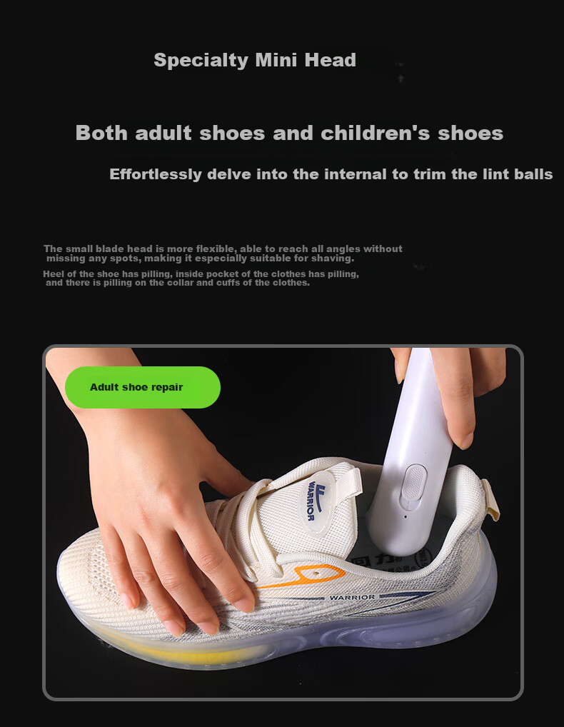 Zhigan Mini Fur Ball Trimmer for Shoe Heels, Fur Removal Tool, Dry Cleaning And Shoe Repair Shops Specialized Clothing Shaver M52 2