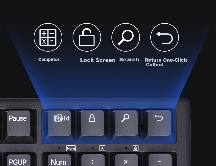 AUSDOM KAM200X Wireless Keyboard And Mouse Set, Quiet Office Keyboard And Mouse Combo, Convenient 2.4G Mechanical Feel, Compatible with Desktop And Laptop Computers, 110 Keys, Twilight Gray 6