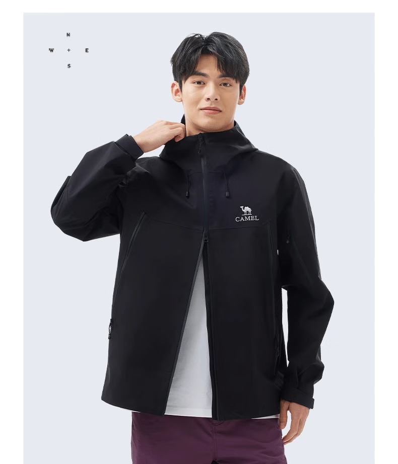CAMEL [Wang Junkai's Choice] All-Weather Hardshell Jacket for Men And Women, 3-Layer Heavy Rain Waterproof Professional Hiking Coat Size S 7