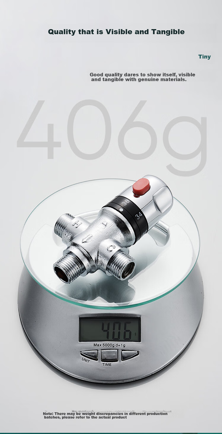 BSITN Intelligent Thermostatic Mixing Valve, Shower Faucet Thermostatic Valve, Bathroom Shower Switch, Hot And Cold Water, 20204 6