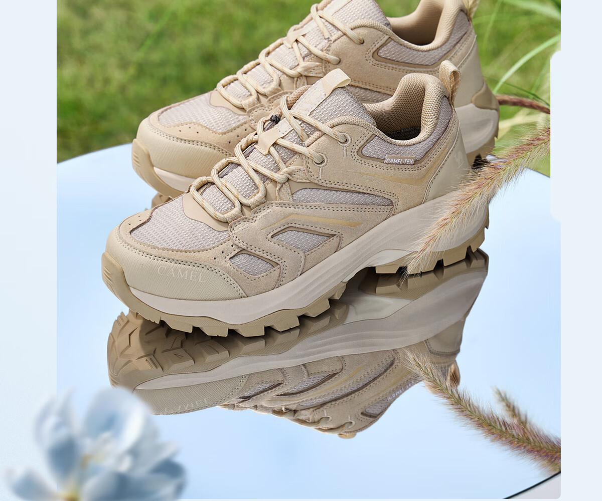 CAMEL Outdoor Hiking Shoes, Spring Women's Versatile Thick-Soled Heightening Wear-Resistant Non-Slip Trekking Shoes for Men, Model 3025, Black, Size 42 1