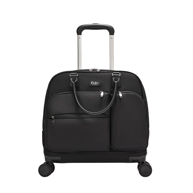 Goby Trolley Suitcase, Small Lightweight Carry-On Luggage, Waterproof, Starry Black, 18 Inches