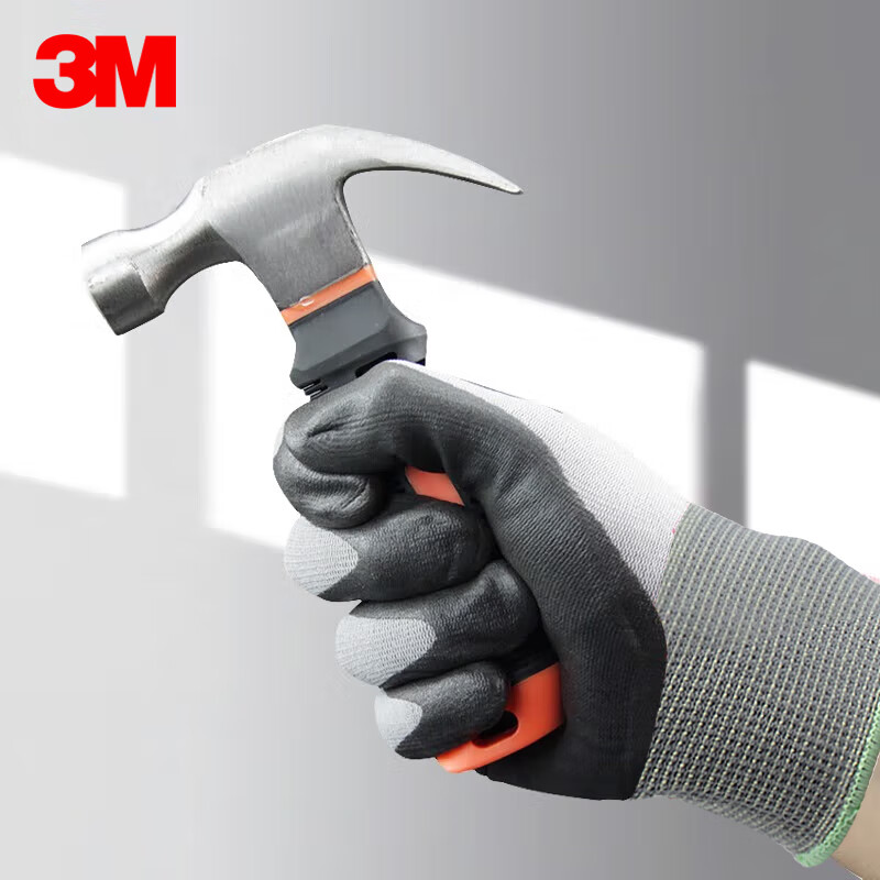 Защитные перчатки 3M Comfort Grip, универсальные, износостойкие, нескользящие, серые, размер M
