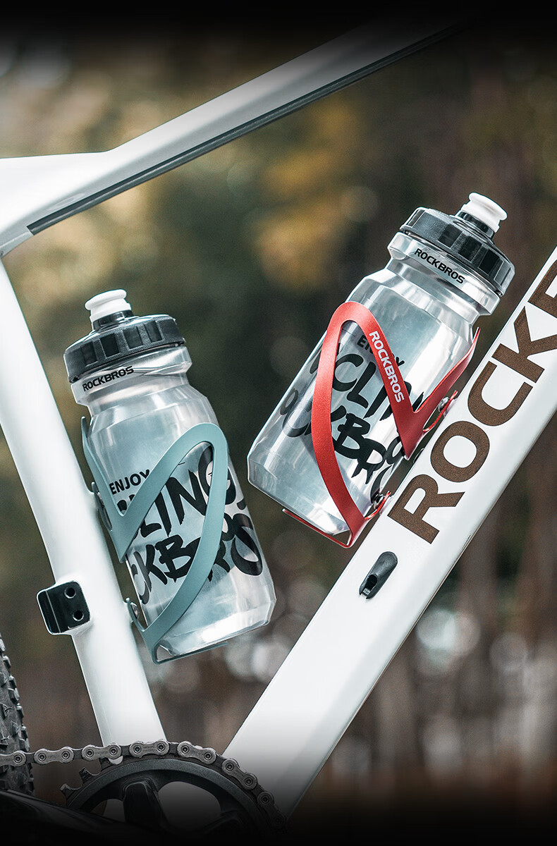 ROCKBROS Bicycle Water Bottle Holder for Mountain Bike, Road Bike, Folding Bike, Aluminum Alloy Cup Holder Cycling Accessory Accessory, Porcelain White 8