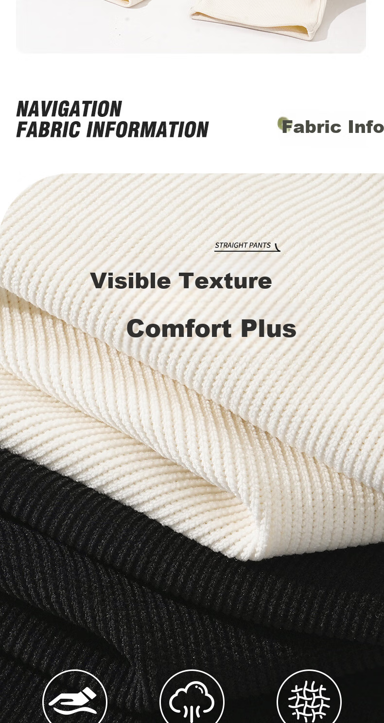 Jeanswest Women's Casual Pants, Chenille Thick Wide-Leg Trousers, 2025 New Arrival, Draping Loose Straight-Leg Pants, Warm Versatile Long Pants 3
