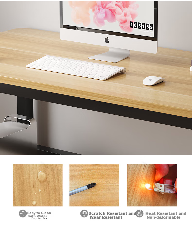 KULIN Computer Desk Home Desktop Writing Desk for Bedroom And Living Room, Simple Office Study Table, Walnut Color, 1.2 Meters 10