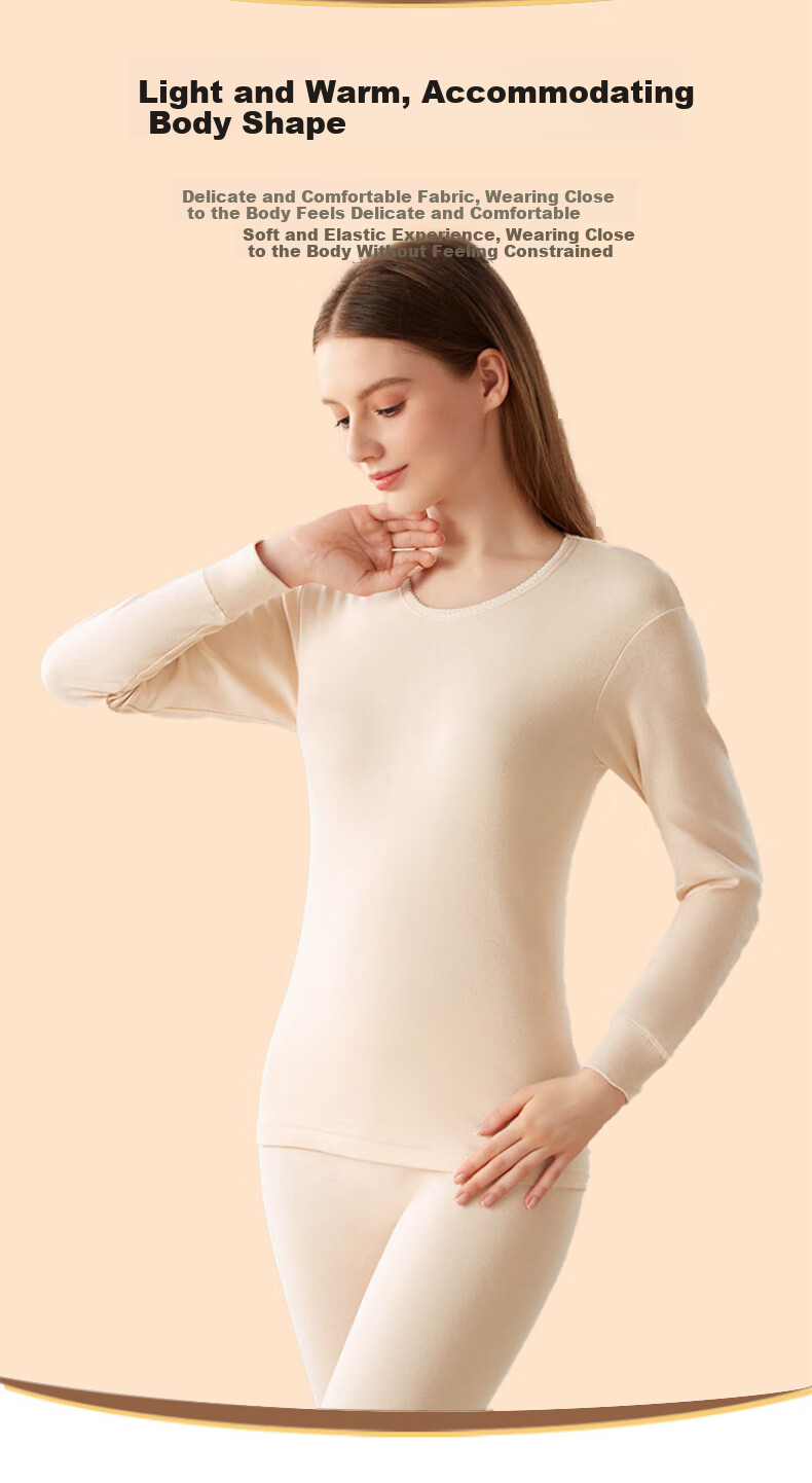 LangSha Pure Cotton Autumn Women's Undershirt, 5A Antibacterial And Anti-Mite Round Neck Base Layer, Spring And Autumn Cotton Sweater, Warm Single Top 7