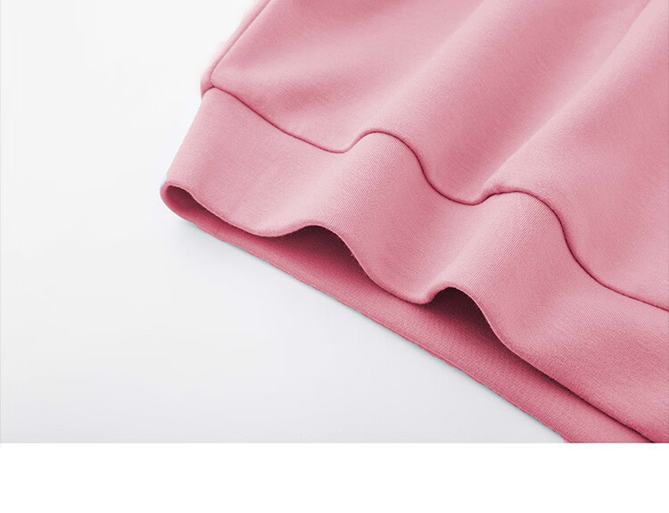 Dme [Raspberry Pink Short Puff Sleeve] Autumn Round Neck Drop Shoulder Puff Sleeve Plus Size Split Design Sweatshirt 19