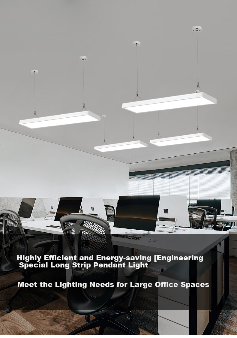 Dengling Office Pendant Light, LED Strip Light, Suspended And Ceiling-Mounted Dual-Use, Ultra-Bright Energy-Saving, for Office Buildings, Supermarkets, Shopping Malls, Industrial Projects, Specialized Flat Panel Light, White Frame Right Angle, 120x10cm 40W Cool White 1