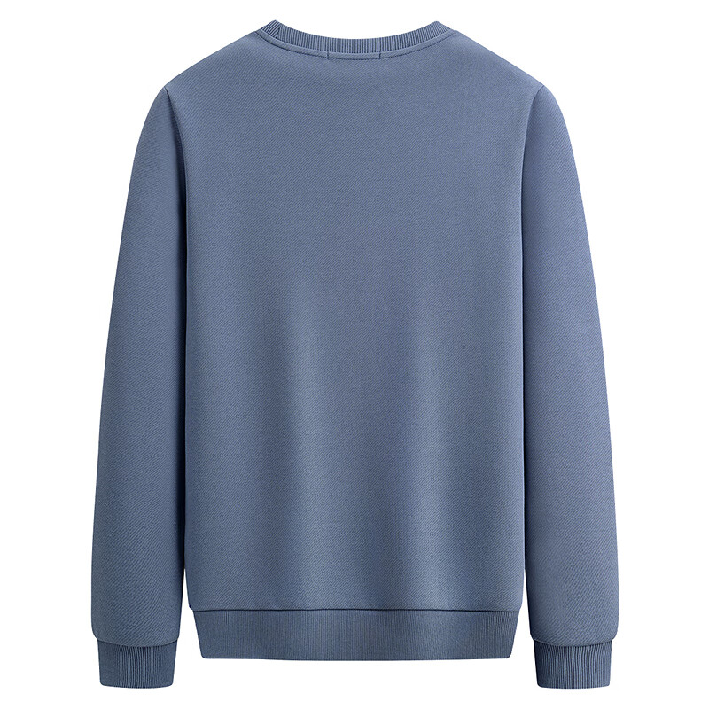 DANCING WOLVES Xinjiang Long-Staple Cotton Versatile Crew Neck Skin-Friendly Breathable Men's Sweatshirt 129 Haze Blue M(170)