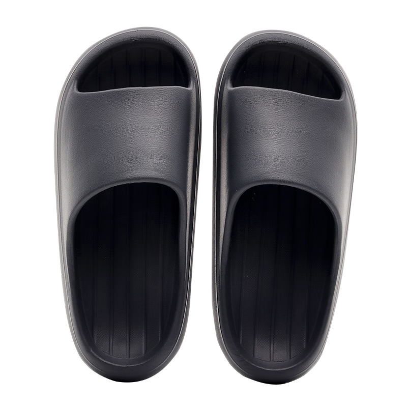 XGGC Extra-Large Banana Boat Slippers for Men And Women, Summer Home Use Non-Slip Trendy Outdoor Slippers, Milk Tea Brown, Size 44-45