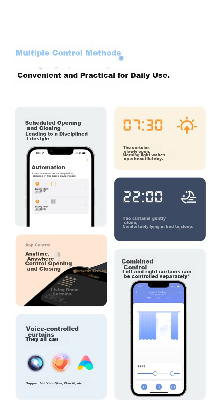 Aqara Smart Curtain Companion E1 with Voice Control, Integrated into Apple HomeKit Track Versio 8