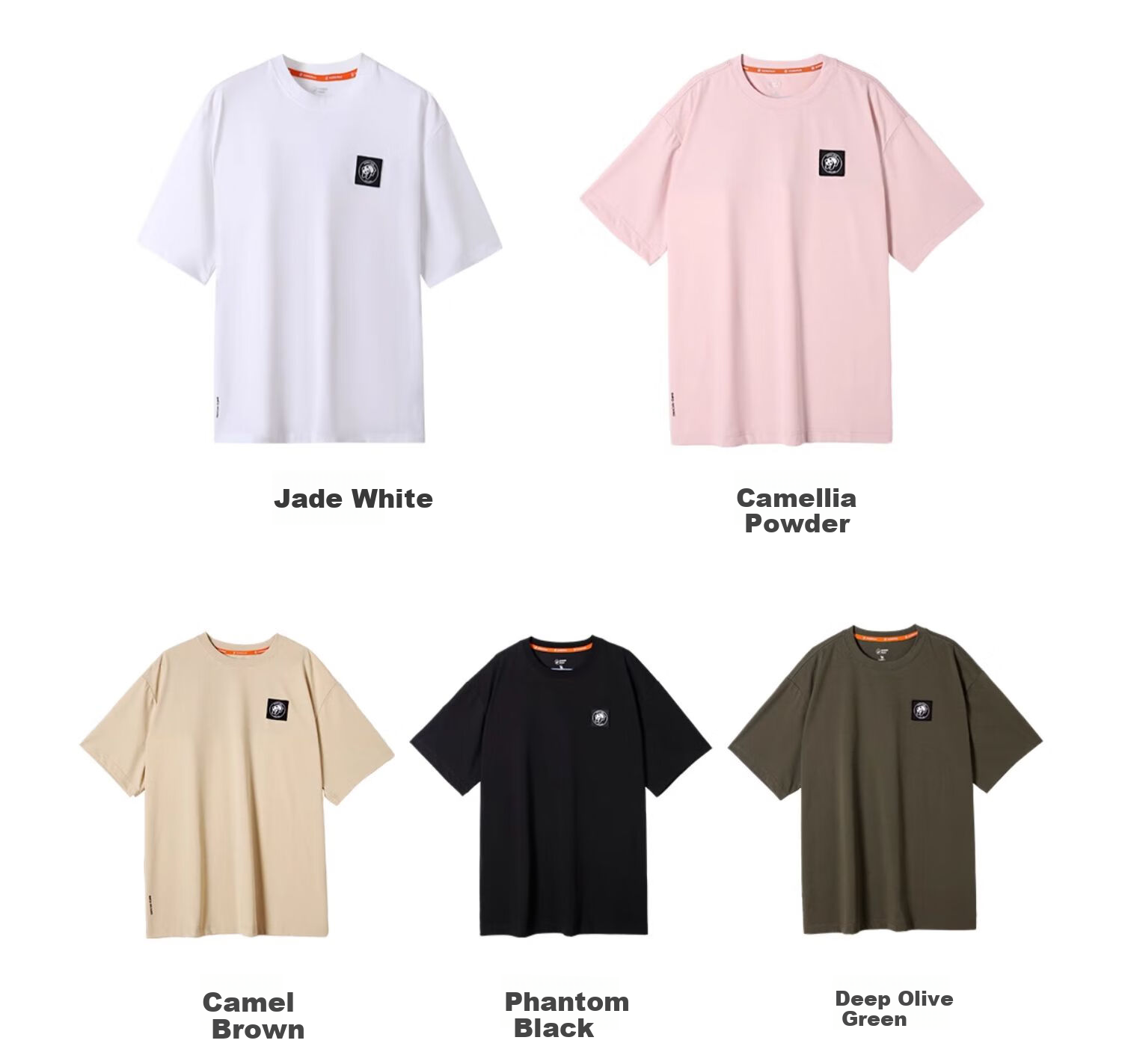 CAMEL Outdoor Unisex Casual Short-Sleeve T-Shirt, Round Neck, Cool And Breathable Top [Panda Collaboration] A34BA6K170 16