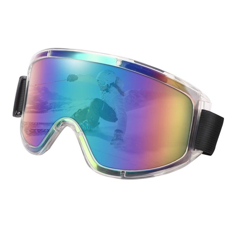 DRATRA Ski Goggles Mountaineering Protective Glasses Outdoor Ski Cycling Anti-Fog Windproof Sunglasses Compatible with Prescription Lenses