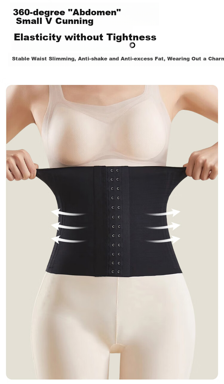 FitonTon Waist Trainer for Women, Shaping Waistband, High Elasticity Postpartum Body Shaper, Adjustable Button-Up Tummy Control Belt 9