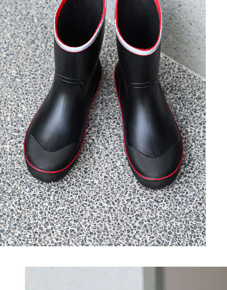 Lanoudun Rain Boots for Men, Tall Waterproof Shoes, Outdoor Non-Slip Rubber Shoes, Wear-Resistant Rain Boots, Overshoes YX1010 Size 42 13