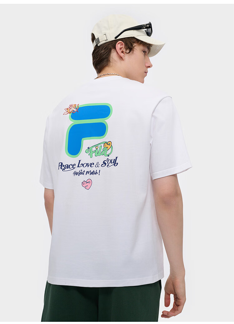 FILA FUSION Official Trendy Brand Zhang Hao Couple Knit Short Sleeve Breathable Cool Casual T-Shirt 31