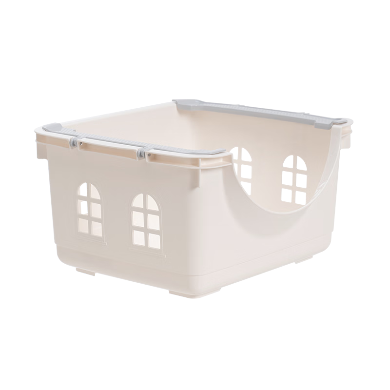 Citylong Stackable Storage Basket Children's Storage Box Household Toy Snack Organizer 29L Light Gray 1 Pack