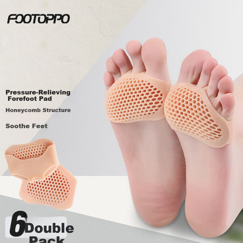 Стельки силиконовые FOOTOPPO, защита от натирания, полустельки для снятия боли, женские, противоскользящие, для высоких каблуков, уменьшающие давление, 3 пары