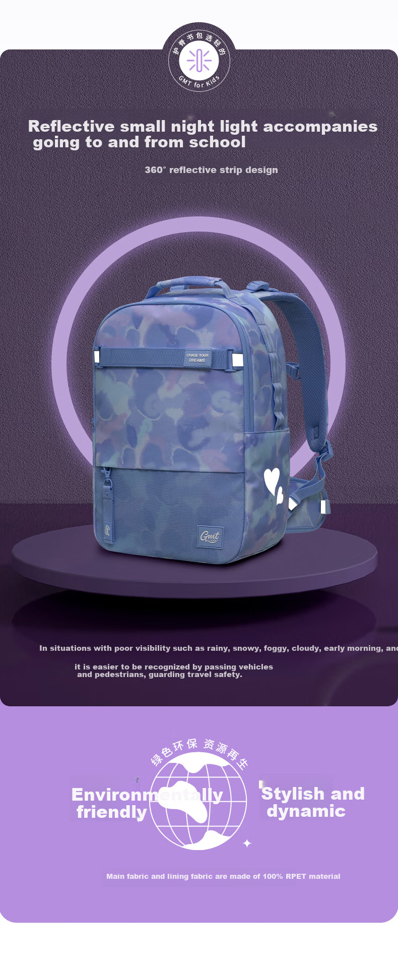 Gmt for Kids Backpack, Large Capacity Shoulder Bag for Middle And High School Students, Spine Protection And Load Reduction Backpack for Grades 3-4, Waist Belt for Male Middle School Students, Black 8