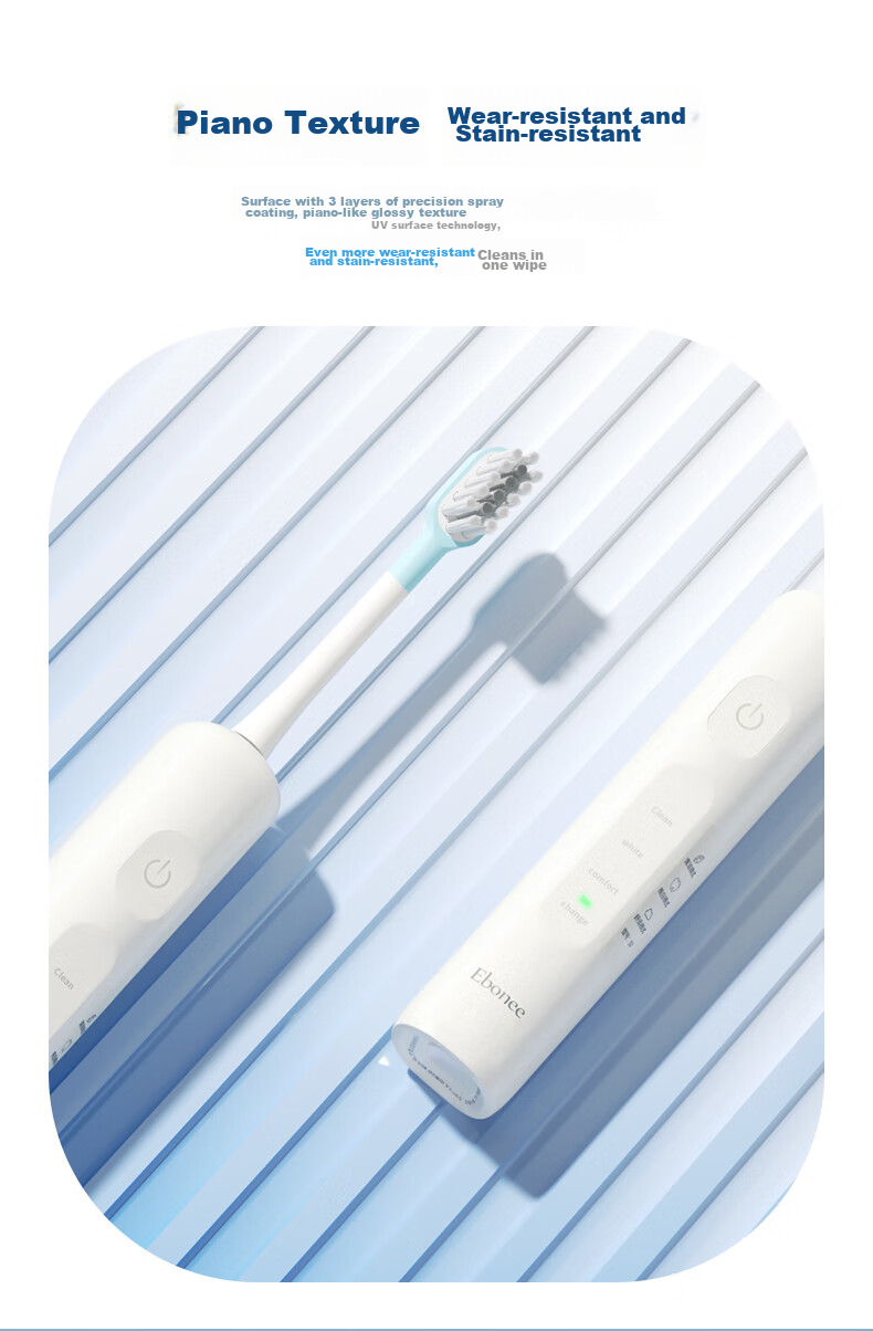 Ebonee Electric Toothbrush, Adult Couple Edition, Birthday Gift for Men And Women, Soft Bristles for Whitening, Dental Care Sonic Toothbrush, S7 Black Father's Day Gift 18