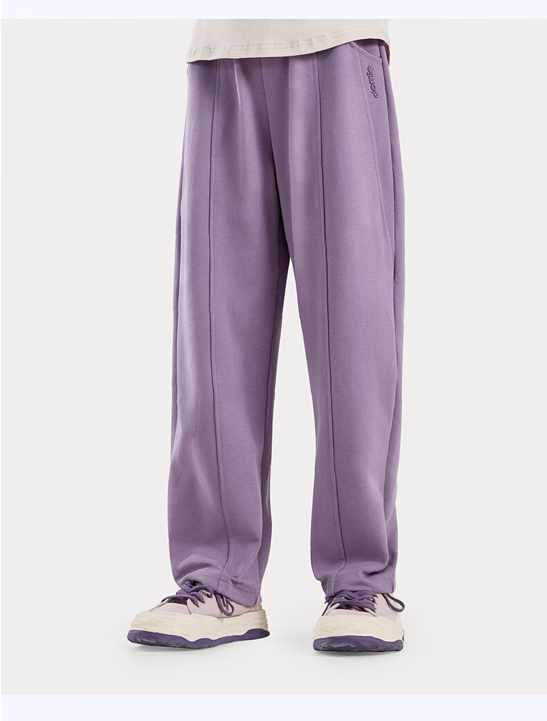 Duomiaowu Girls' Pants, Spring And Autumn Children's Sweatpants, Casual Straight-Leg Wide-Leg Pants for Older Kids, Stylish And Trendy, 81952 Milk Tea Color, Size 130 8