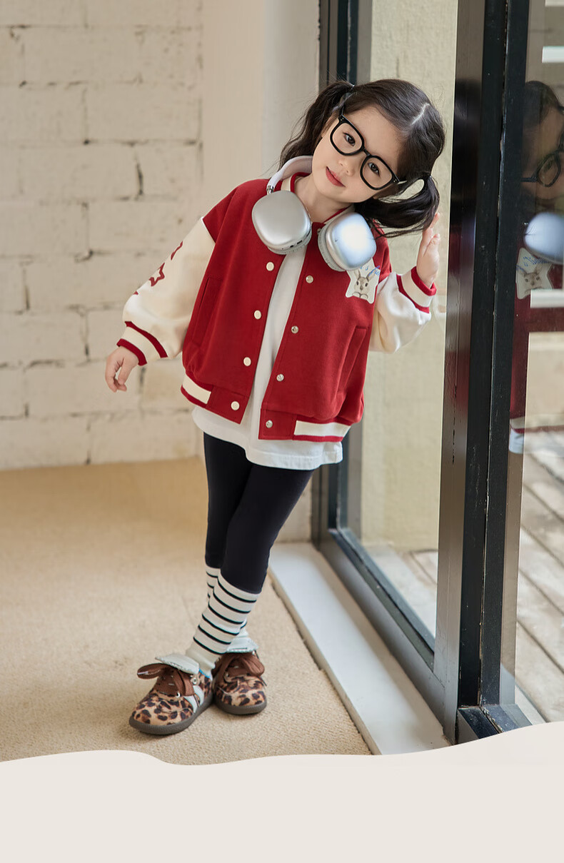 LUSON Chen Da Zhu Little O Baby Girl Early Autumn Baseball Jacket, 2025 New Style Infant Trendy Outerwear for Going Out 3