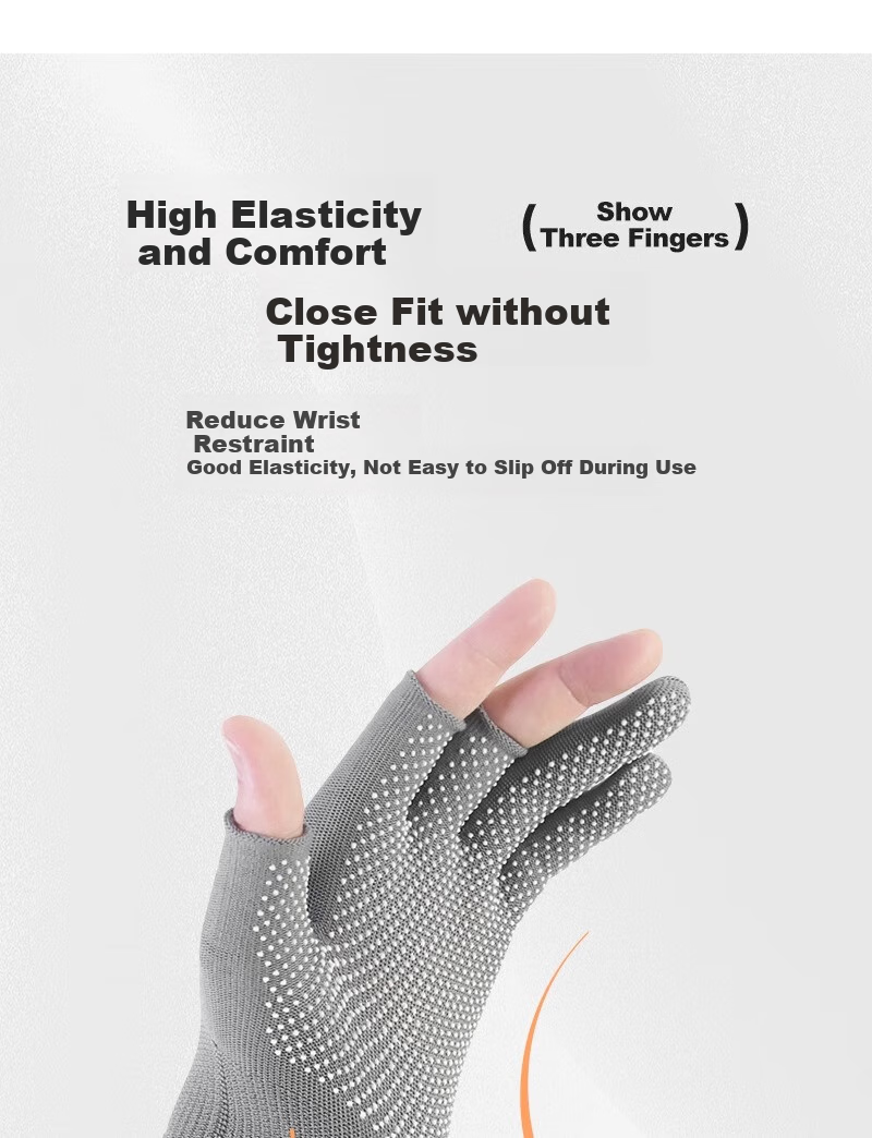 Minggu Dotted Gloves, Three-Finger Work Gloves, 10 Pairs, Nylon PVC Dotted Non-Slip Wear-Resistant, Black, One Size Fits All, CW352442 9