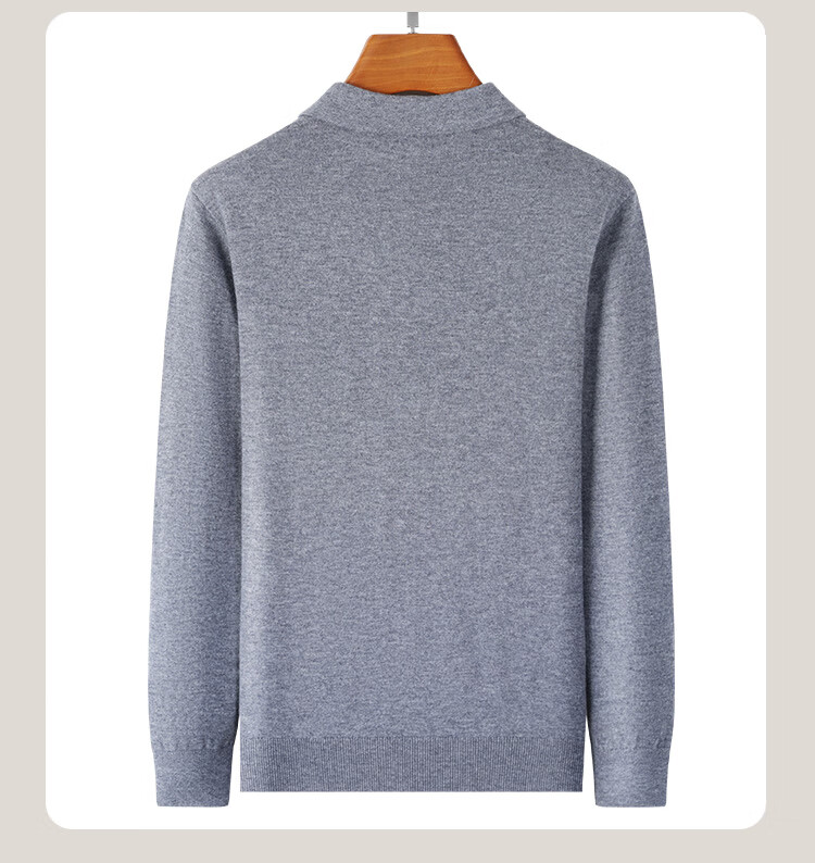 Antonio 600g Heavyweight Thickened 100% Wool Sweater Business Casual Men's Polo Shirt Autumn Winter Thick Knitwear 6