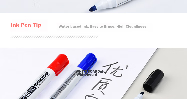 DiLe Premium Series Erasable Whiteboard Markers, Water-Based Pens, Office Stationery Supplies, Black Blue Red Colors, 10 Pcs/box, 33014 Mixed Colors 5