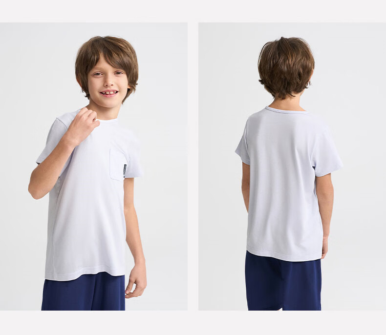 AIMER KIDS Boys' Loungewear Set: Modal Striped Tank Top And Shorts - Blue And White Stripes, Size 130 20