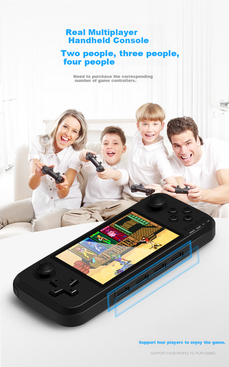 Xiaobawang Q400 Game Console, PSP Handheld, Switch Dual Joysticks, HD Screen, GBA Classic Arcade Games, Supports Multiplayer Battles, Portable Handheld Console 5