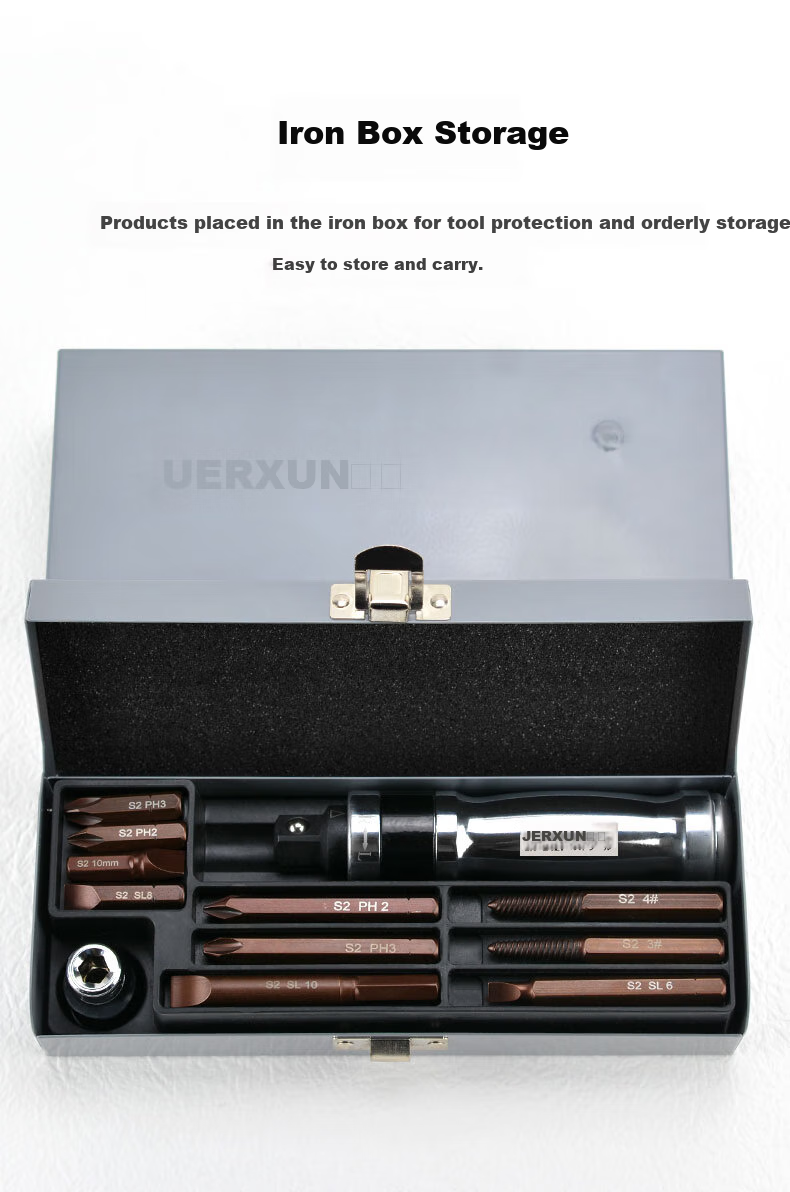 JERXUN Impact Screwdriver, Phillips Screwdriver, Impact Screwdriver Bit, Hammer Drill Socket, Impact Driver, Rusty Screw Extractor 10