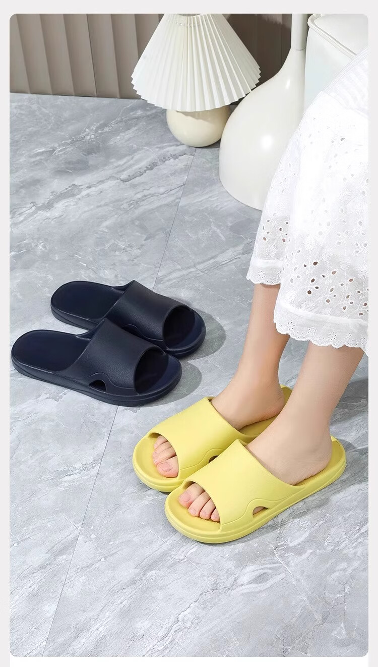 GUOLUOFEI Home Slippers, High-End Feel, Summer Indoor Non-Slip Bathroom Shower Sandals for Women, Coffee Color, Size 43-44 2