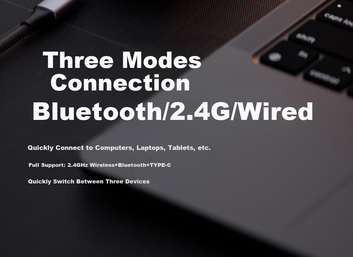 AUSDOM G04L Wireless Mouse for Gaming, E-Sports, Office, Bluetooth Mouse Wired/2.4G/Bluetooth Triple-Mode Right-Handed Ergonomic Lightweight Design with 800mAh Long Battery Life 9