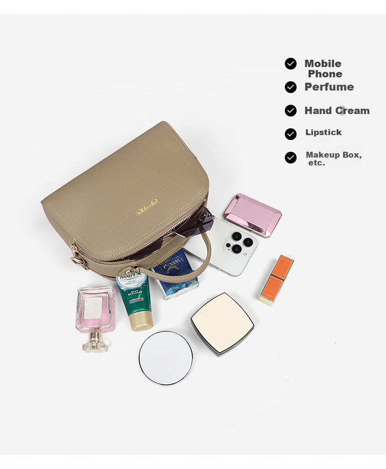 C.BANNER Top-Grain Leather Handbag for Women, Crossbody Bag, Shoulder Bag, Tote Bag, Brand Birthday Gift for Girlfriend on May 20 6