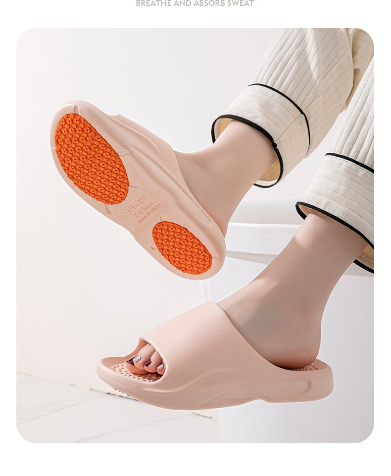 YUZHAOLIN Non-Slip Cooling Slippers for Elderly And Pregnant Women, Bathroom Shower Massage Sandals YF576 Pink 36/37 7